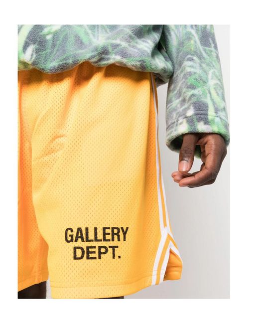 GALLERY DEPT. Yellow Venice Side Striped Shorts for men