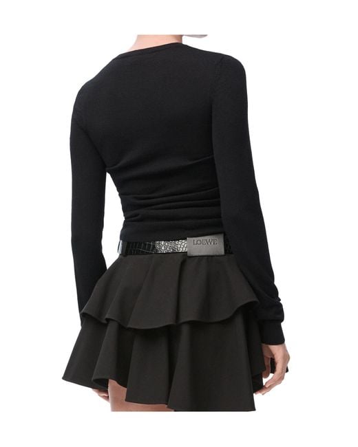 Loewe Black Draped Sweater