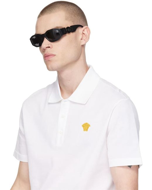 Versace White Logo Details Sunglasses for men
