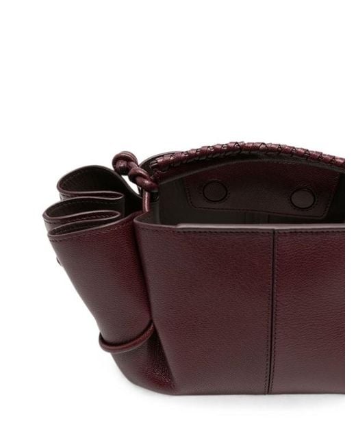 Hereu Purple Arta Leather Shoulder Bag