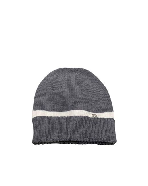 Gucci Gray Logo Knitted Hat for men
