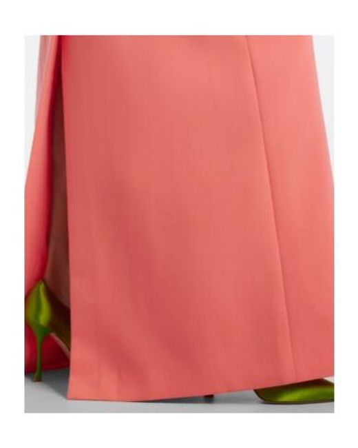 Carolina Herrera Pink Bow-Detail Embellished Floral Gown
