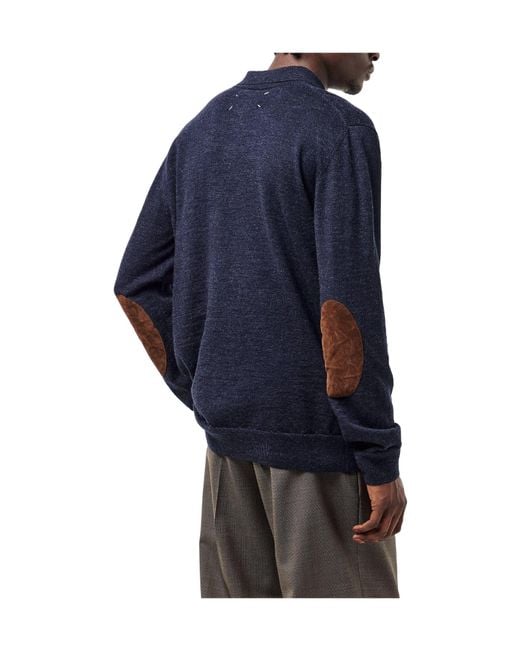 Maison Margiela Blue Knitted Top for men