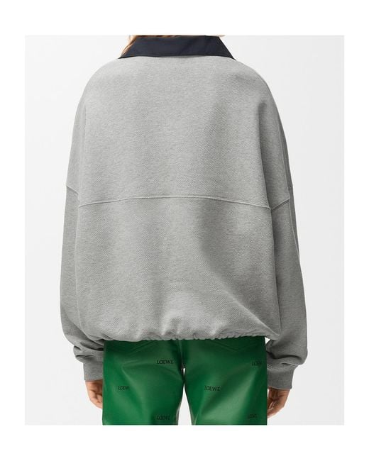 Loewe Gray Medium-Weight Fleece Sweatshirt
