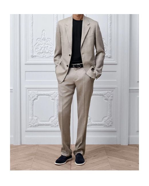 Dior Gray Single-Breasted Jacket for men