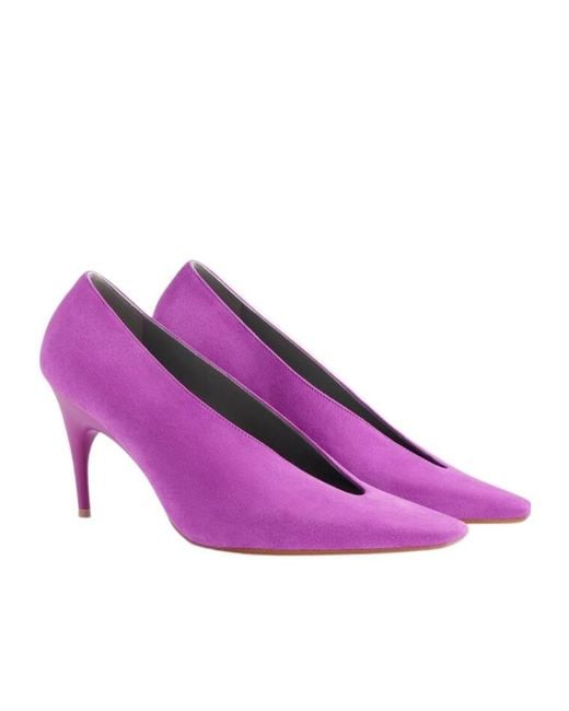 Balenciaga Purple Duchesse 90 Heeled Pumps