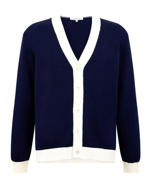 Maison Kitsuné Blue Classic Cardigan for men