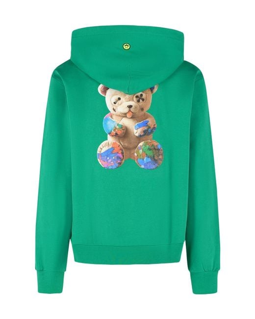 Barrow Green Teddy-Bear Printed Hoodie for men