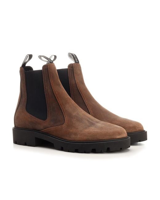 Céline Brown Round Head Boots for men