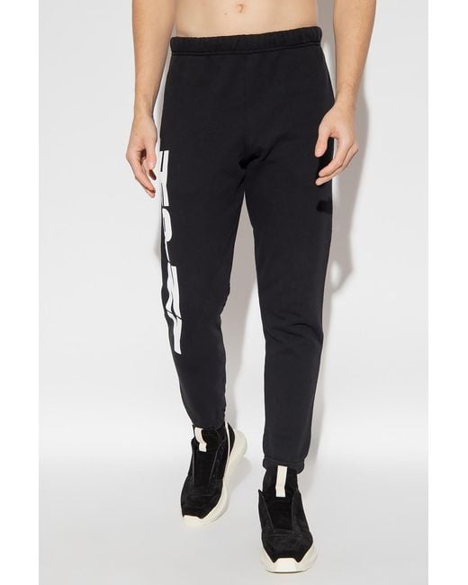 Heron Preston Black Logo Printed Sweatpants for men