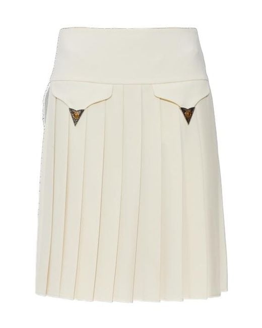 Versace Natural Pleated Skirt