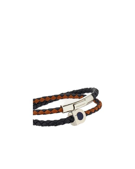 Ferragamo White Gancini Bracelet (20Cm) for men