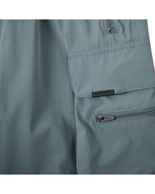 Represent Blue Waterproof Solid Color Trousers for men