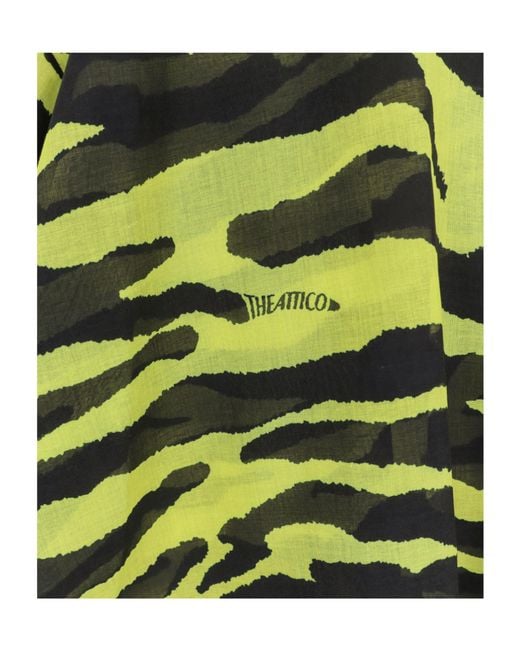 The Attico Green Beachwear Cotton Shirt