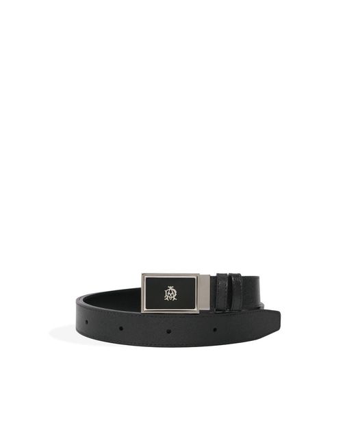 Dunhill White Logo Pin Buckle Belt for men