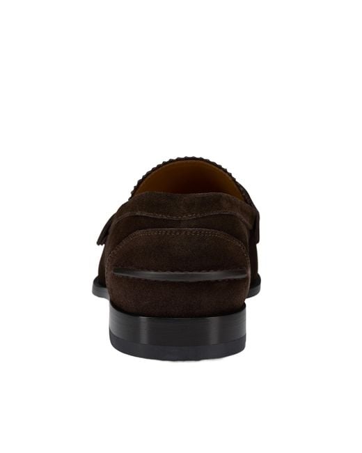 Christian Louboutin Black Penny Suede Loafers for men