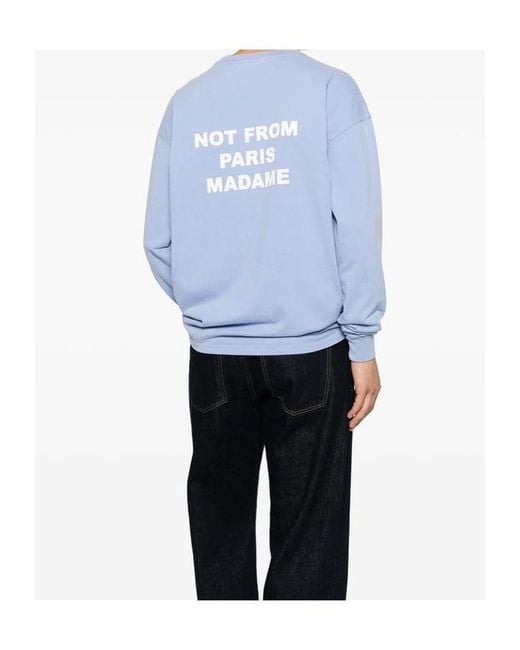 Drole de Monsieur Blue Long-Sleeved T-Shirt for men
