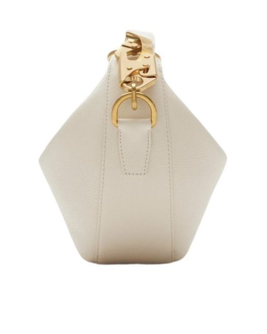 Burberry White Knight Arc Zipped Tote Bag