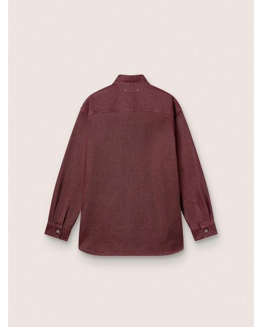 Golden Goose Deluxe Brand Purple Flap Pocket Denim Shirt