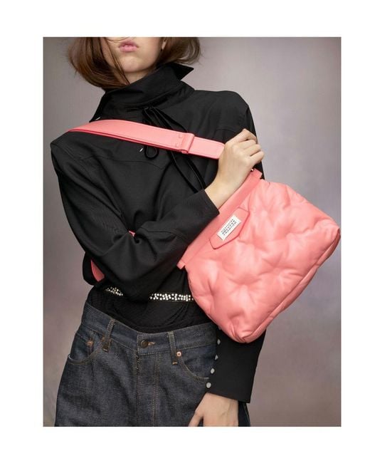 Maison Margiela Pink Glam Slam Quilted Shoulder Bag