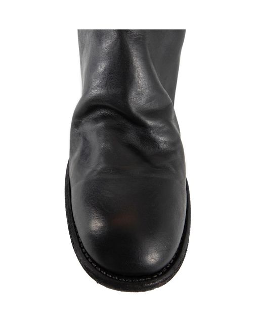 Guidi Black Round-Head Short Boots
