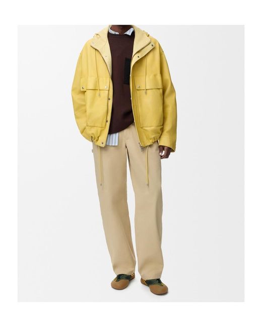 Loewe Yellow Nappa Leather Short Parka for men