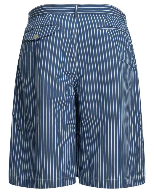 Comme des Garçons Blue Comme Des Garçons Shirt Pinstripe Bermuda Shorts for men
