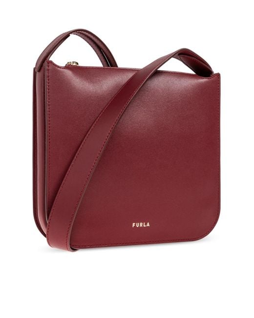 Furla Red Ava Small Shoulder Bag