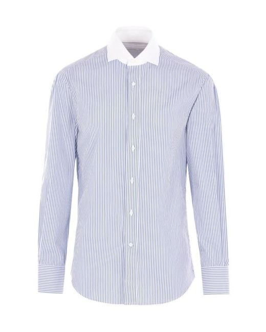 Brunello Cucinelli Blue Shirts for men