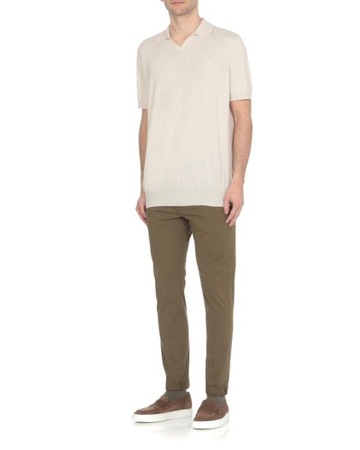 Dondup Green Mid-Rise Straight Leg Trousers for men