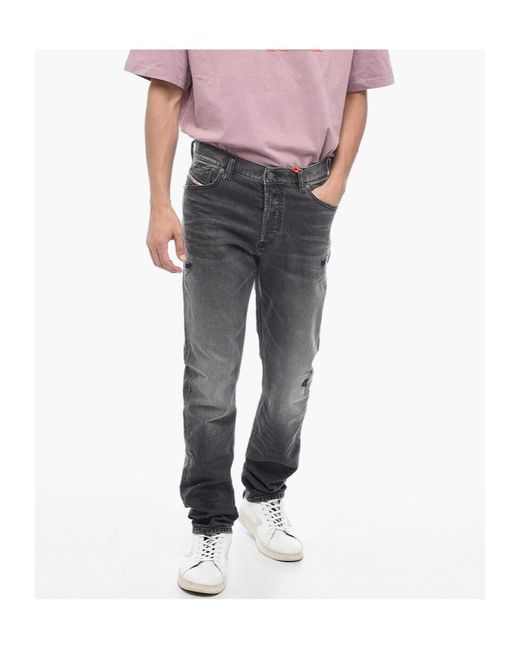 DIESEL Gray Straight Jeans Pants for men