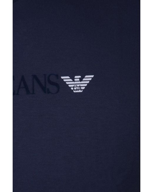Armani Jeans Blue Logo T-Shirt for men