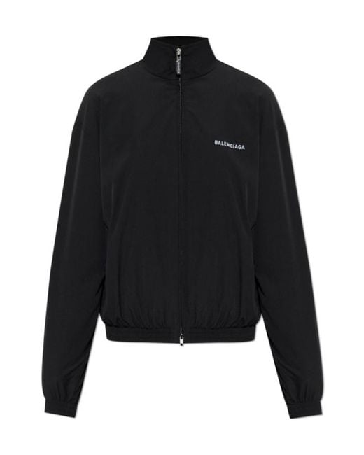 Balenciaga Black High-Neck Track Jacket