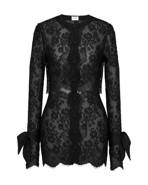 Saint Laurent Black Long Sleeve Dress