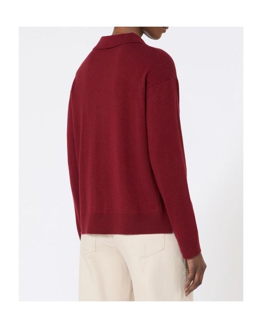 Max Mara Red Long-Sleeved Sweater