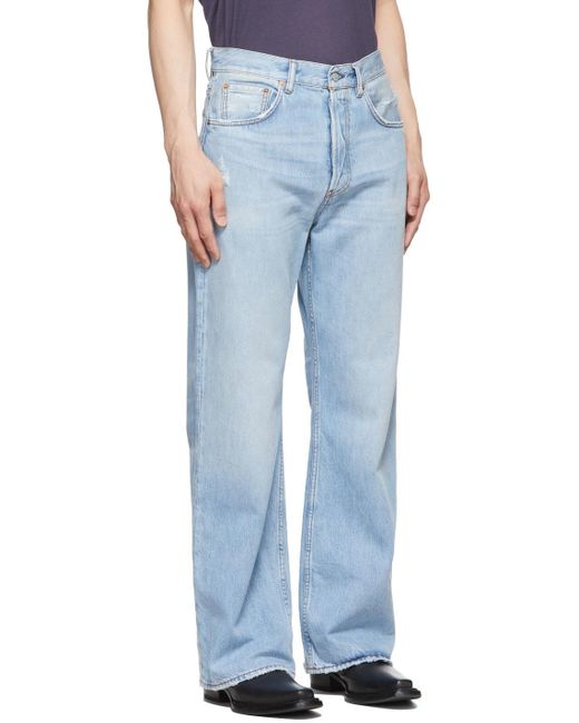 Acne Blue Loose Fit Jeans for men