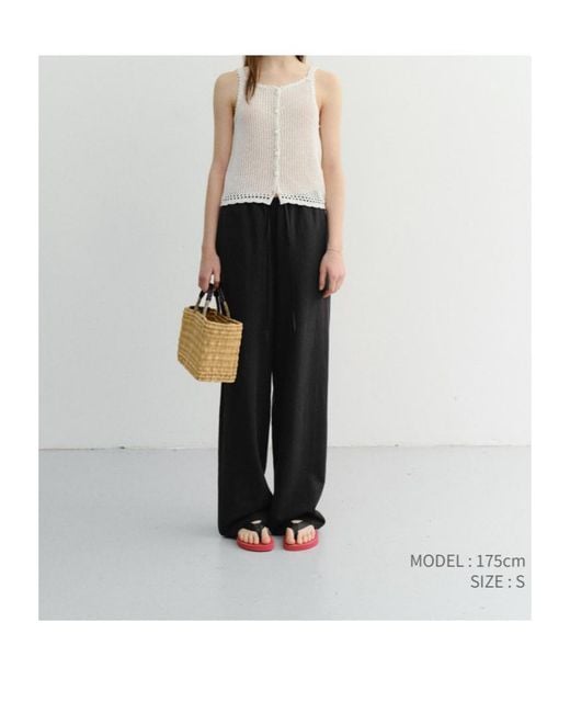 DUNST Black Drawstring Casual Pants