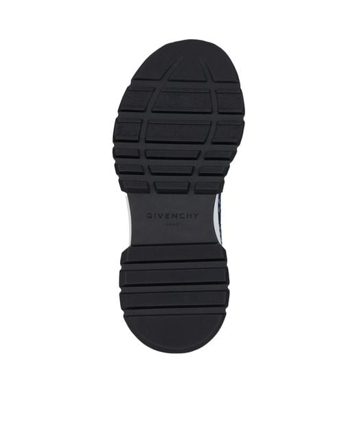 Givenchy Blue Leather-Denim Monogram Spectre Sneakers for men