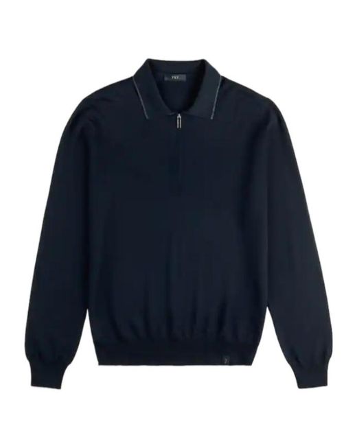 Fay Blue Polo Neck Sweater for men