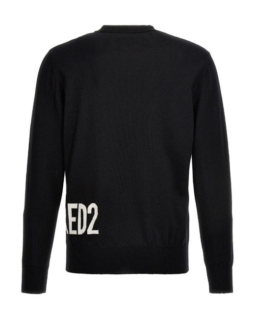 DSquared² Black Jumper for men
