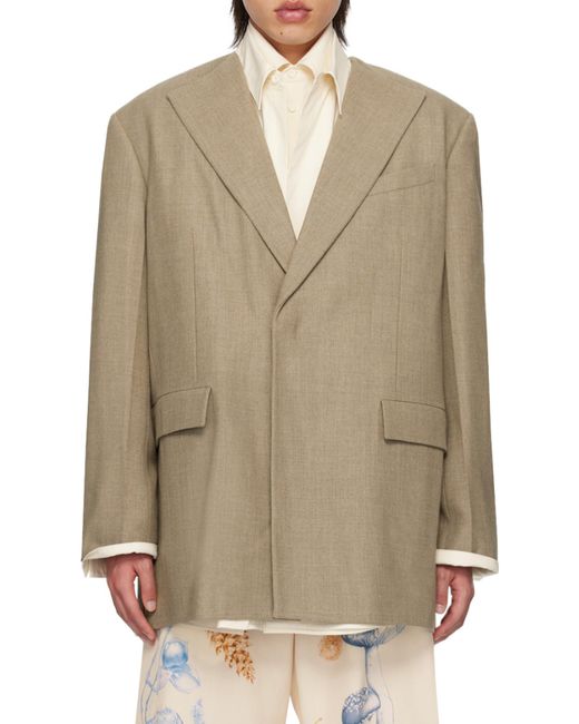 Jil Sander Brown Tailored Jacket for men