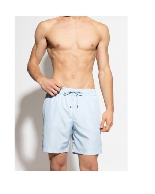 Dolce & Gabbana Blue Elastic Waist Swim Shorts for men