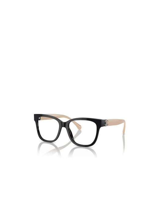 Chanel White Geometric Frame Flat Mirror