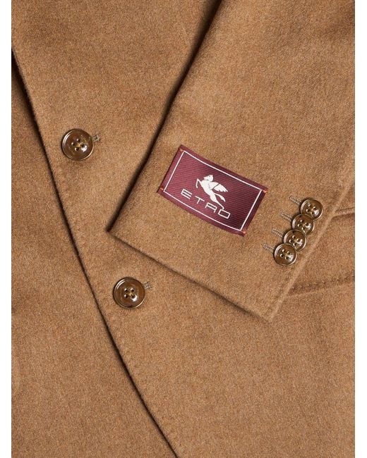 Etro Brown Cashmere Blazer for men