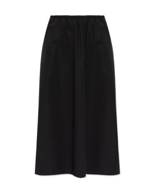 By Malene Birger Black Pheobes Elastic-Waist Skirt