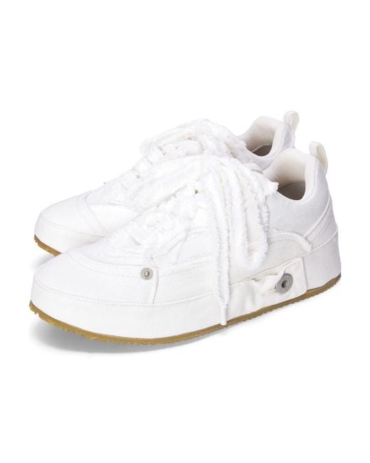 Loewe White Deconstructed Sneaker for men