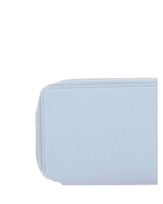 Gianni Chiarini Blue Zip-Around Compact Wallet