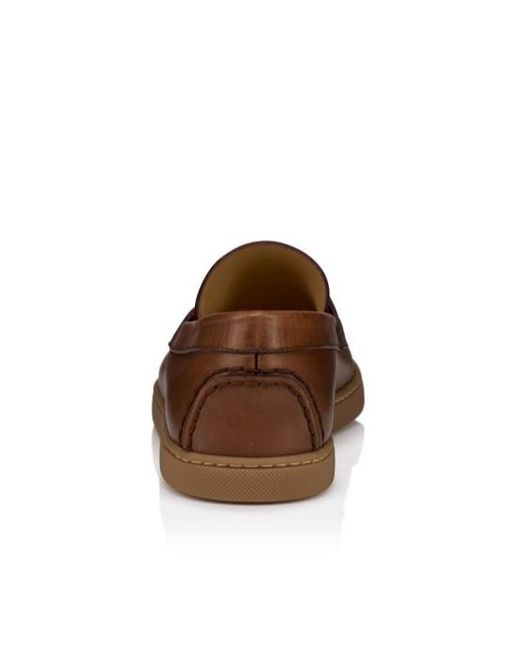 Christian Louboutin Brown Round-Toe Loafers for men