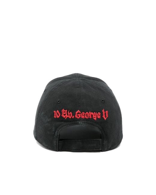 Balenciaga Multicolor Logo Embroidered Baseball Cap for men