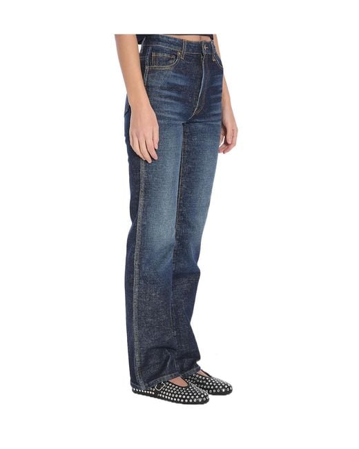 Khaite Blue Belt Loop Jeans